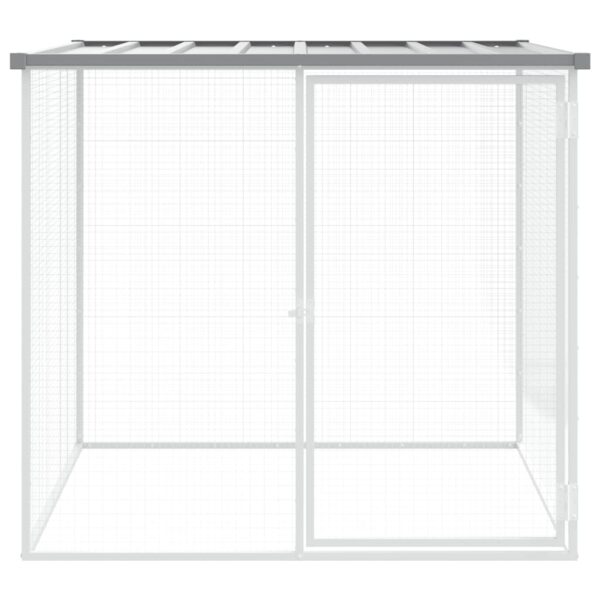 vidaXL Chicken Cage with Roof Light Grey 103x98x90 cm Galvanised Steel - Image 3