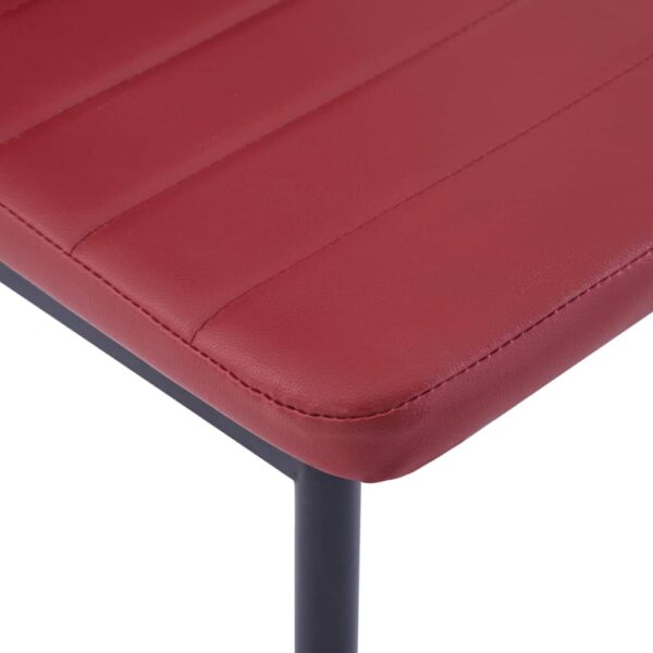 vidaXL Five Piece Dining Set Wine Red - Image 12