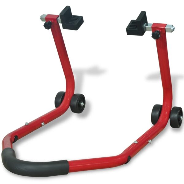 vidaXL Motorcycle Rear Paddock Stand Red - Image 3