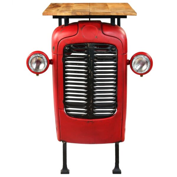vidaXL Tractor Bar Table Solid Mango Wood Red 60x150x107 cm - Image 5