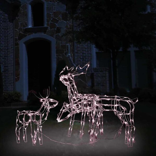 vidaXL 3 Piece Christmas Light Display Reindeers 229 LEDs - Image 1