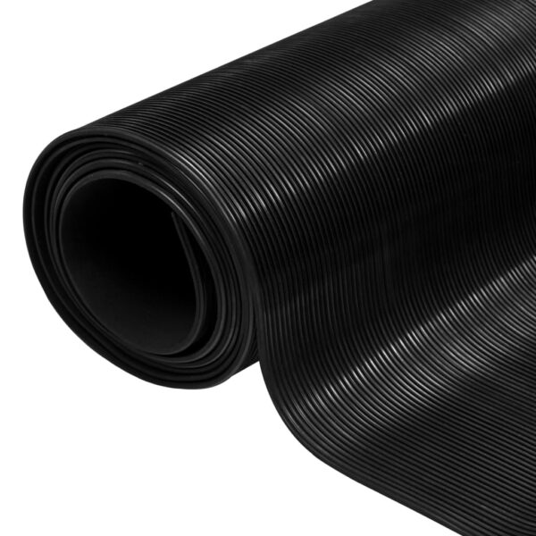 vidaXL Rubber Floor Mat Anti-Slip 2 x 1 m Fine Ribbed - Image 1