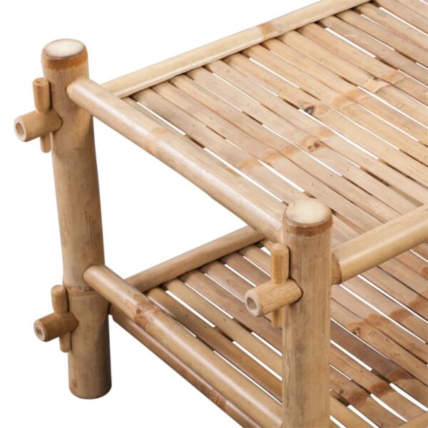 vidaXL 2-Tier Bamboo Shoe Rack - Image 4