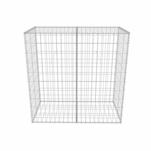 vidaXL Gabion Basket Galvanised Steel 100x50x100 cm - Image 5