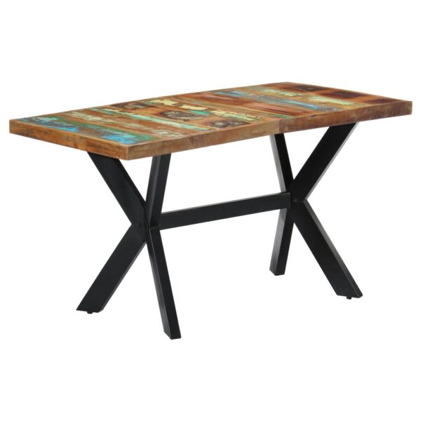 vidaXL Dining Table 140x70x75 cm Solid Reclaimed Wood - Image 8