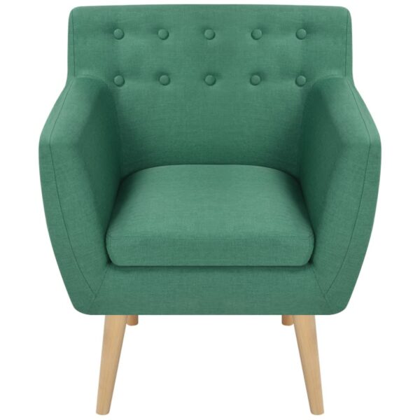 vidaXL Armchair Green Fabric - Image 2
