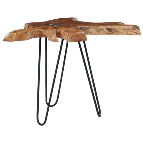 vidaXL Coffee Table 70x45 cm Solid Teak Wood and Polyresin - Image 8
