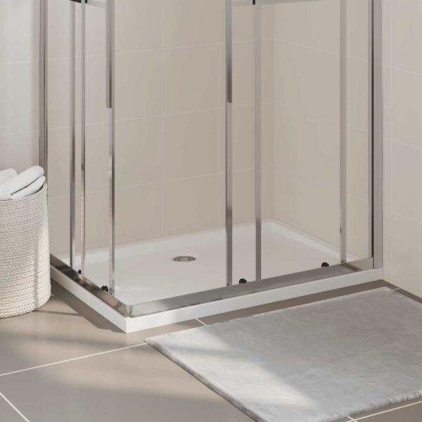 vidaXL Rectangular ABS Shower Base Tray White 70x100 cm - Image 1