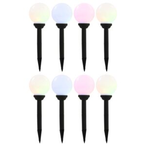 vidaXL Outdoor Solar Lamps 8 pcs LED Spherical 15 cm RGB