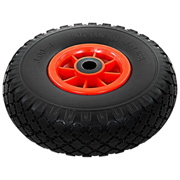 vidaXL Sack Truck Wheels 2 pcs Solid PU 3.00-4 - Image 3