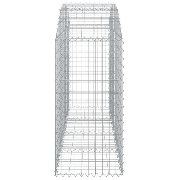 vidaXL Arched Gabion Basket 200x50x100/120 cm Galvanised Iron - Image 4