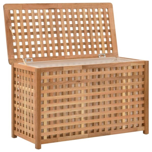 vidaXL Laundry Chest 77.5x37.5x46.5 cm Solid Walnut Wood - Image 2