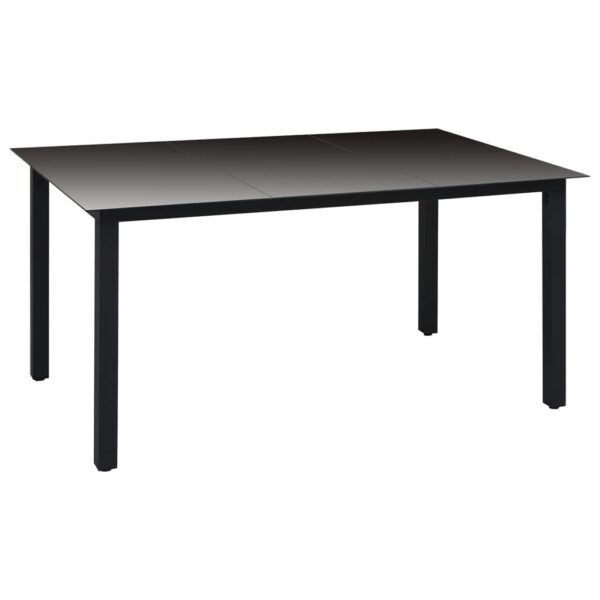 vidaXL 5 Piece Garden Dining Set Black - Image 3