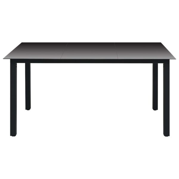 vidaXL 5 Piece Garden Dining Set Black - Image 4