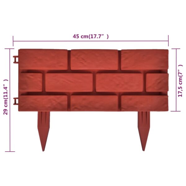 vidaXL Lawn Divider with Brick Design 11 pcs - Image 11