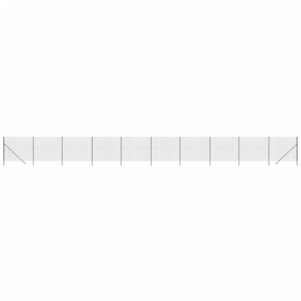 vidaXL Wire Mesh Fence Anthracite 1.4x25 m Galvanised Steel - Image 2