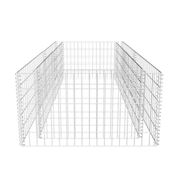vidaXL Gabion Planter Galvanised Steel 180x90x50 cm - Image 6