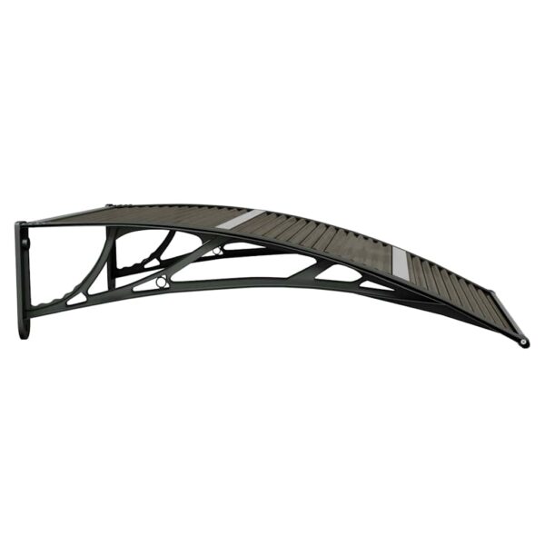 vidaXL Door Canopy Black 100x80 cm Polycarbonate - Image 5