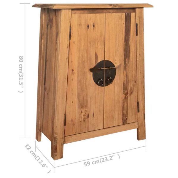 vidaXL Bathroom Side Cabinet Solid Pinewood 59x32x80 cm - Image 10