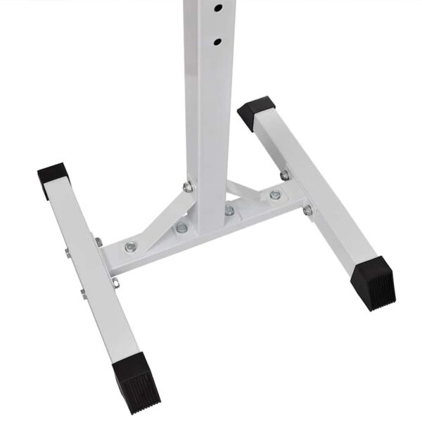 vidaXL Barbell Squat Rack with Barbell and Dumbbell Set 60.5 kg - Image 4