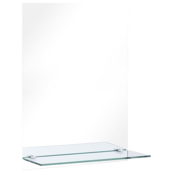 vidaXL Wall Mirror with Shelf 40x60 cm Tempered Glass - Image 2