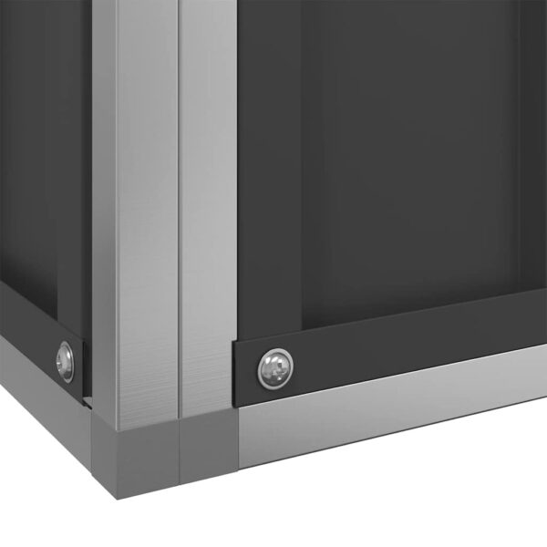 vidaXL Aviary Silver 210.5x107x212 cm Steel - Image 9