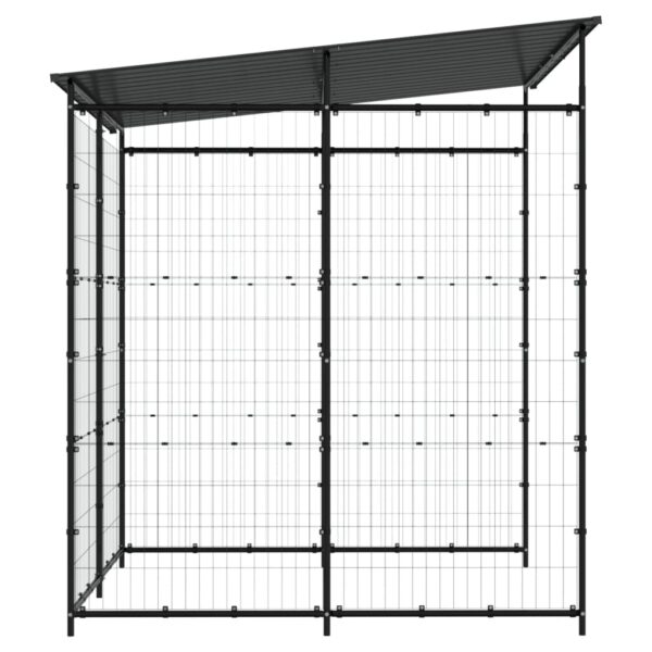 vidaXL Bicycle Shed 190x190x222 cm Steel Black - Image 4