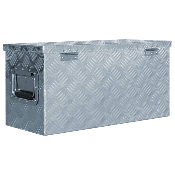 vidaXL Aluminium Box 61.5x26.5x30 cm Silver - Image 3