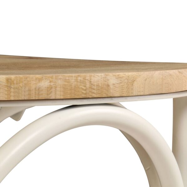 vidaXL Cross Chairs 2 pcs White Solid Mango Wood - Image 10