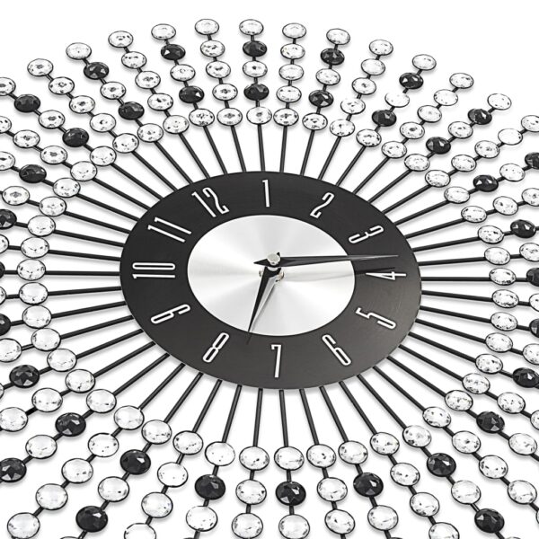 vidaXL Wall Clock Metal 43 cm Black - Image 4