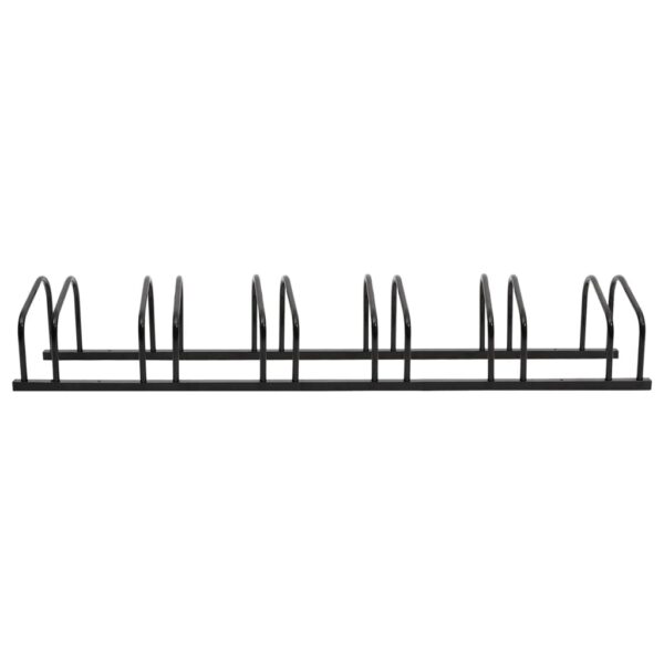 vidaXL Bike Rack for 6 Bikes Black Steel - Image 2