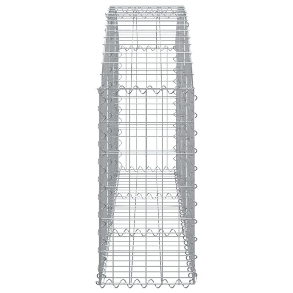vidaXL Arched Gabion Basket 150x30x60/80 cm Galvanised Iron - Image 4