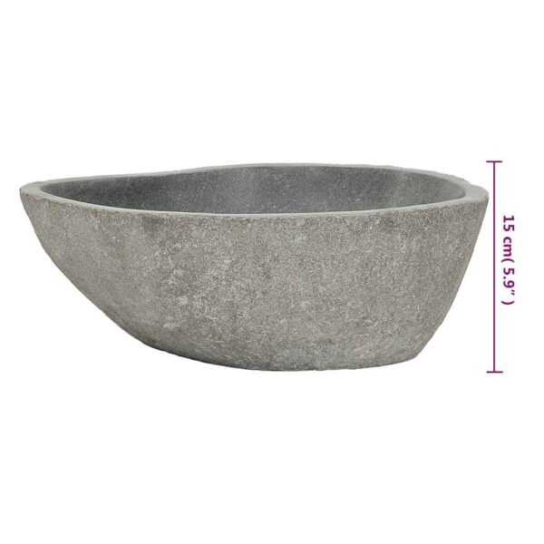 vidaXL Basin River Stone Oval (36-46)x(29-36) cm - Image 10