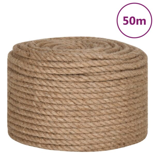 vidaXL Jute Rope 50 m Long 14 mm Thick - Image 2