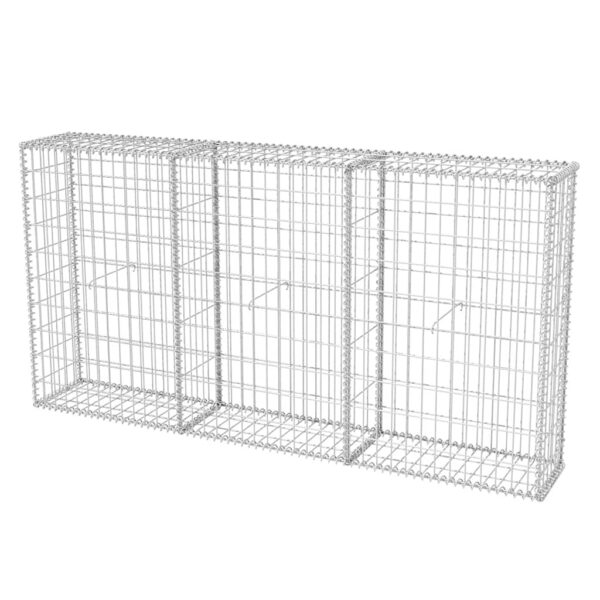 vidaXL Gabion Basket Galvanised Steel 200x30x100 cm - Image 2
