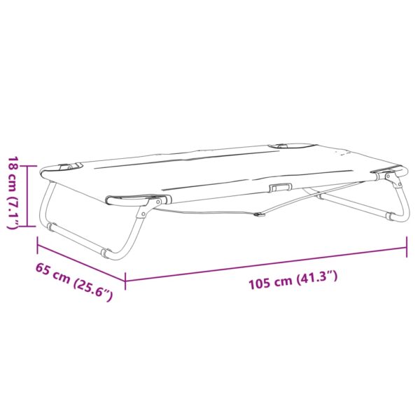 vidaXL Dog Bed Foldable Anthracite Oxford Fabric and Steel - Image 10