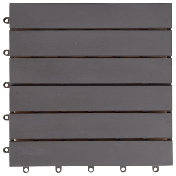 vidaXL Decking Tiles 30 pcs Grey Wash 30x30 cm Solid Acacia Wood - Image 5