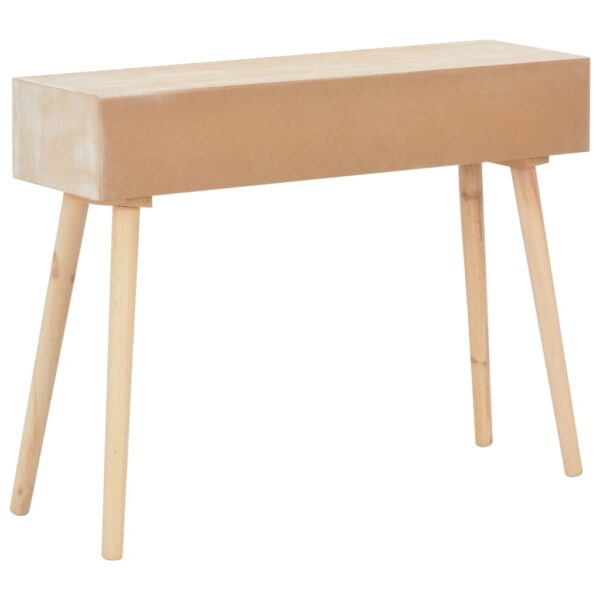 vidaXL Console Table with 3 Drawers 100x30x73 cm Solid Pinewood - Image 6