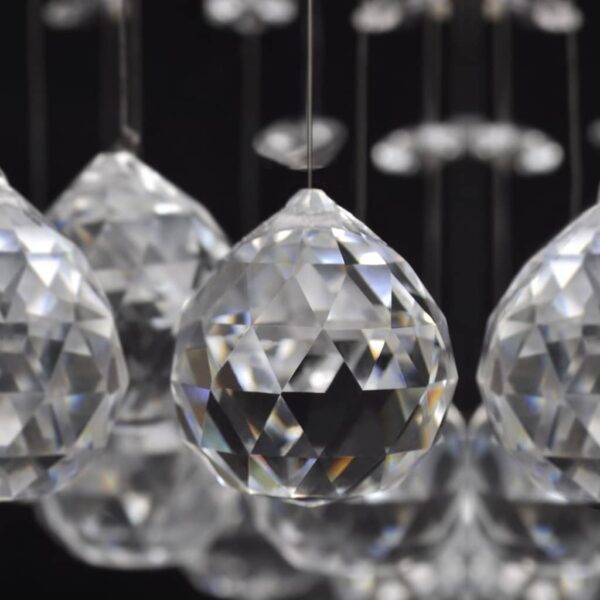 vidaXL Ceiling Lamp with Glittering Glass Crystal Beads 8 x G9 29 cm - Image 7