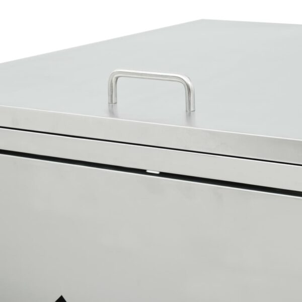 vidaXL Double Wheelie Bin Shed 240 L Stainless Steel - Image 6