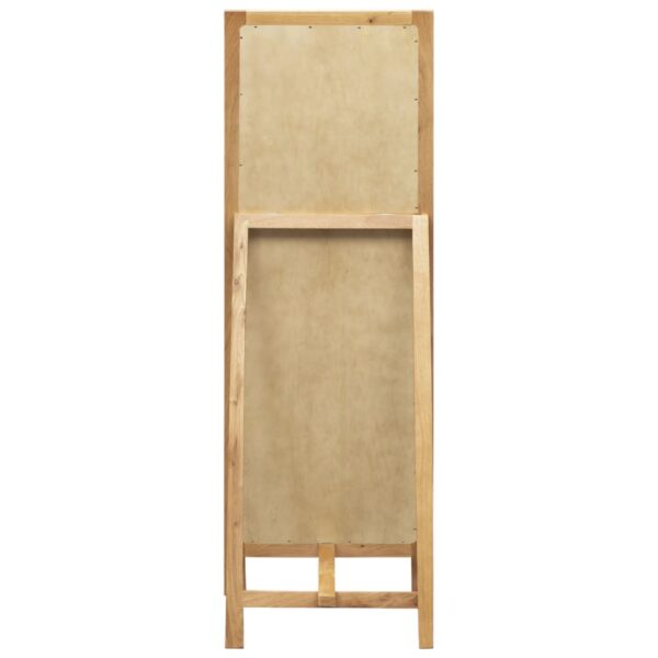 vidaXL Freestanding Mirror 48x46.5x150 cm Solid Oak Wood - Image 4