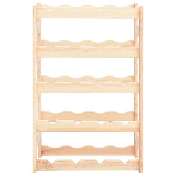 vidaXL Wine Rack for 20 Bottles Solid Wood Pine - Image 2