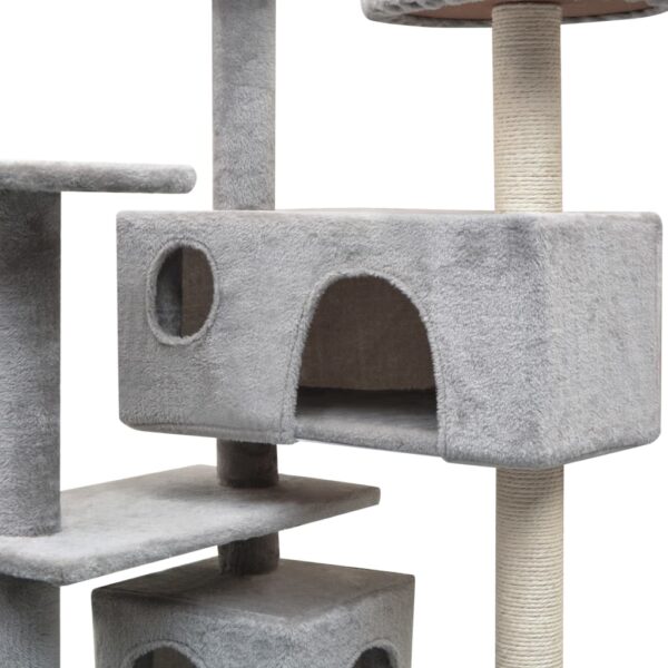 vidaXL Cat Tree with Sisal Scratching Posts 125 cm Grey - Image 3