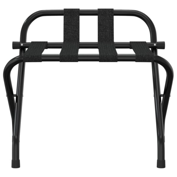 vidaXL Luggage Rack with Backrest Black 56x39x52 cm - Image 3