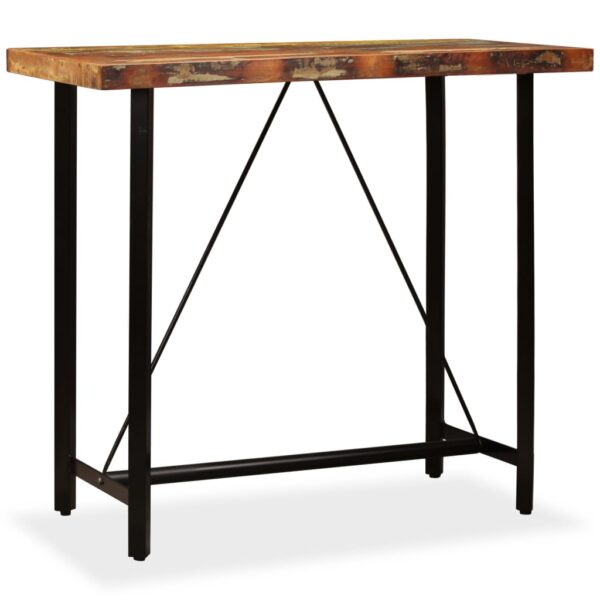 vidaXL Bar Table 120x60x107 cm Solid Reclaimed Wood - Image 11