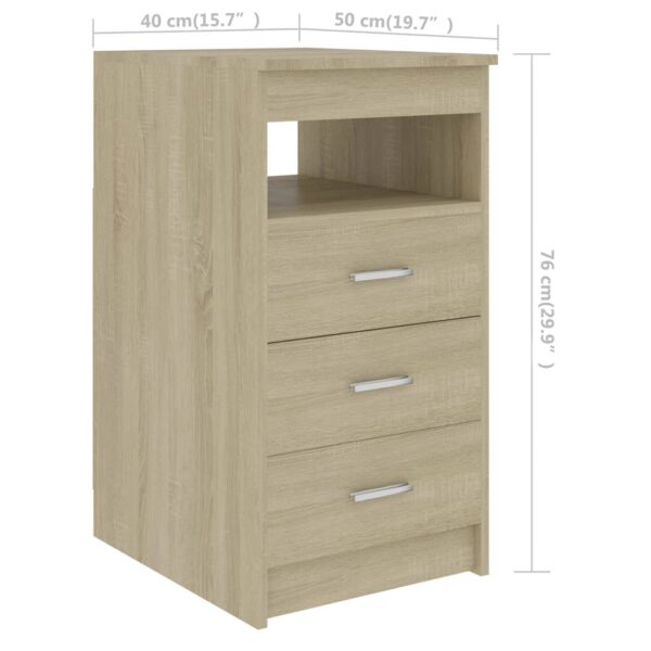 vidaXL Desk Sonoma Oak 140x50x76 cm Engineered Wood - Image 11