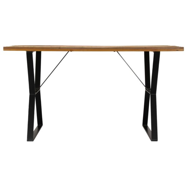 vidaXL Dining Table 140x80x76 cm Solid Reclaimed Wood - Image 2