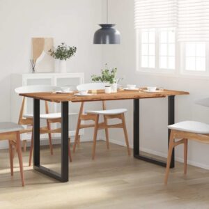 vidaXL Dining Table 154x80x76 cm Solid Acacia Wood