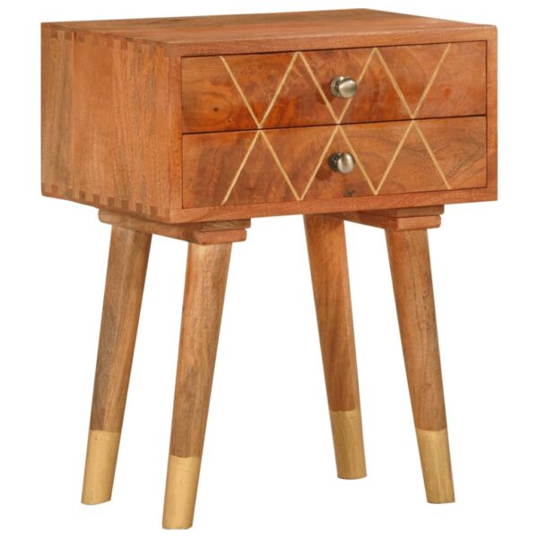 vidaXL Bedside Cabinet 43x30x58 cm Solid Mango Wood - Image 11