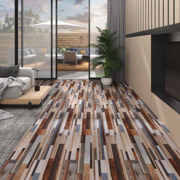 vidaXL PVC Flooring Planks 5.02 m² 2 mm Self-adhesive Multicolour - Image 1